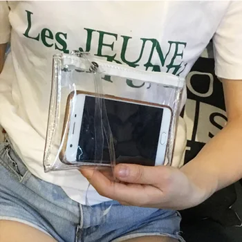 

Women Transparent Coin Purse Women Small Wallet Female Change Purses Mini Pocket Wallets Key Card Holder PVC Hand bags