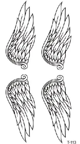 Водонепроницаемые временные татуировки наклейки с поддельными татуировками Крылья Ангела татуировки стикер s Tatouage ручная ножная
