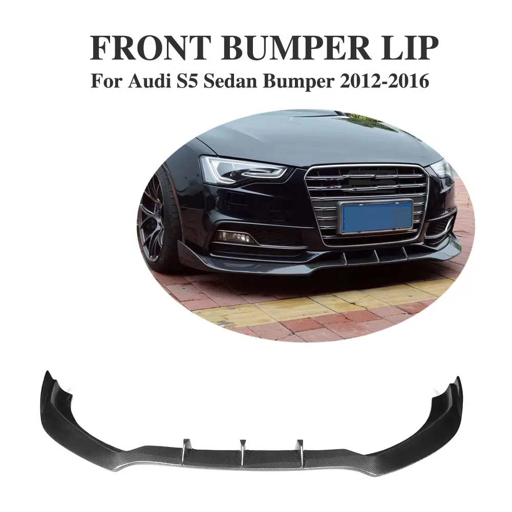 

Carbon fiber Front Splitter Lip Chin Spoiler for Audi S5 Facelift 2012-2016 Front bumper guard Car Styling