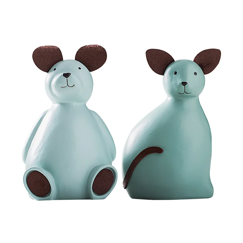 

Simulation Animal Bear Piggy Bank Statue Araiguma Rascal Mouse Resin Craftwork Home Interior Design Gift L2945