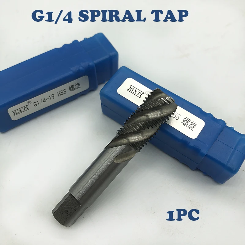 

55 Degree 1/4" HSS Pipe Tap Four Flutes spiral Thread Tap G1/4-19 For Maintenance Repair Work