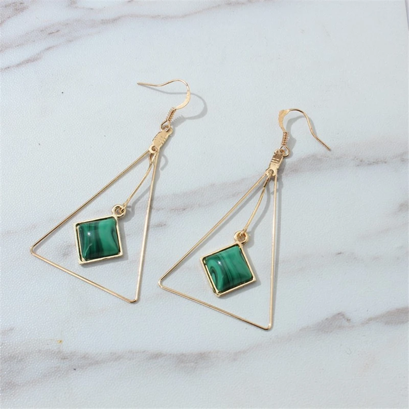 

YOBEST Simple Temperament Geometry Drop Earrings Square Triangle Alloy Dangle Pendientes Earrings For Women Brincos