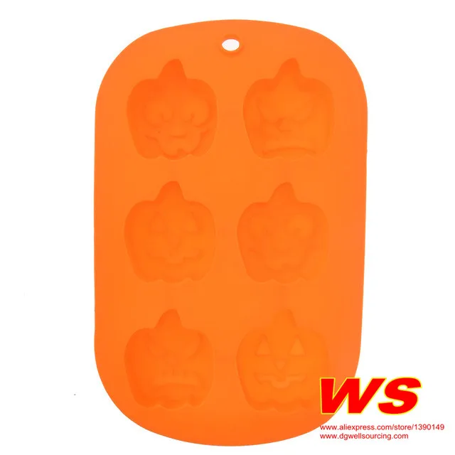 Halloween pumpkin silicone cake molds chocolate candy mould kitchen baking Cookies Cutter 3D Cake Decorating Tools  Muffin Tray 