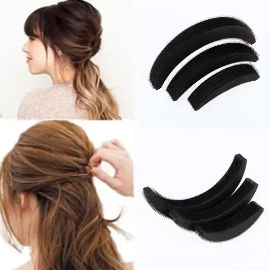 

3Pcs/set Different Sizes Fluffy Crescent Clip Bangs Paste Root Hair Increased Device Good Hair Heighten Tools for Girl