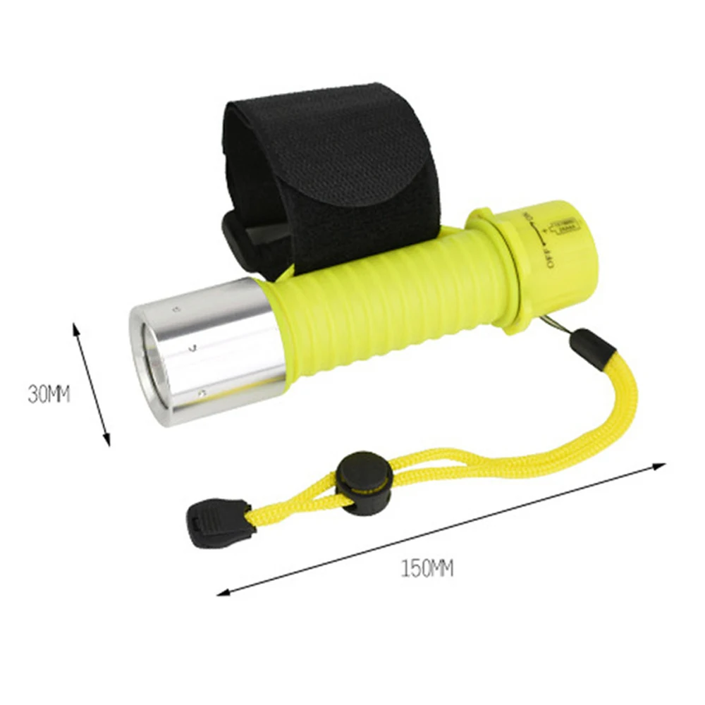 Ultra Bright Waterproof Torch Underwater Diving Powerful LED Flashlight Camping Light Battery Powered (2)