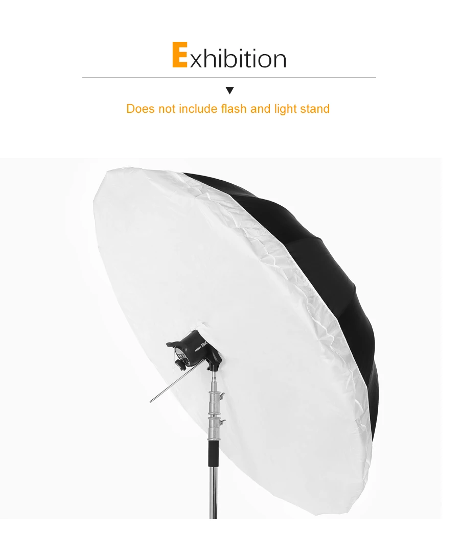 Studio Photogrphy 6" 150 см белый черный отражающий рассеиватель-зонт крышка(крышка диффузора только