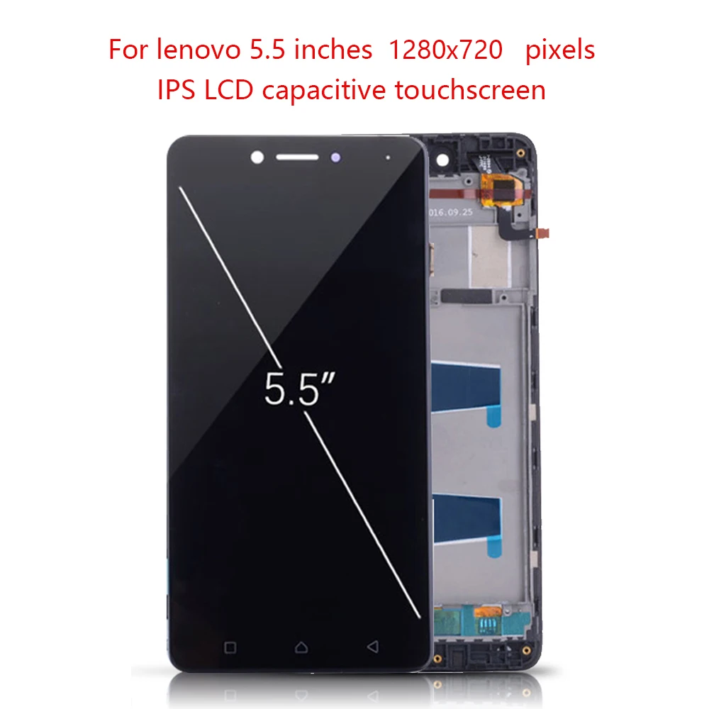 

Original 5.5" Display For LENOVO K6 Note LCD Touch Screen Digitizer Assemble with Frame For Lenovo k6 note Display K6 note LCD