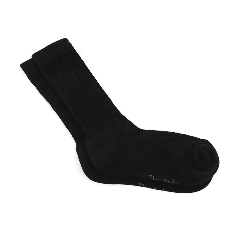 Высокое качество, хлопок, манжеты, носки для диабетиков, забота о здоровье, петля, ворс, уплотненные, пушистые, махровые, носки для мужчин, Calcetines Morewin - Цвет: Black