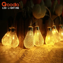 4M drops Fairy light 40 LEDs AA Battery LED string lights Metal Christmas Lights wedding party decotation natal lumineuse led