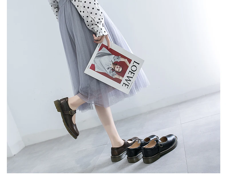 Japanese School Students Uniform Shoes Uwabaki JK Round Toe Buckle Trap Women Girls Lolita Cosplay shoes sweet lolita shoes