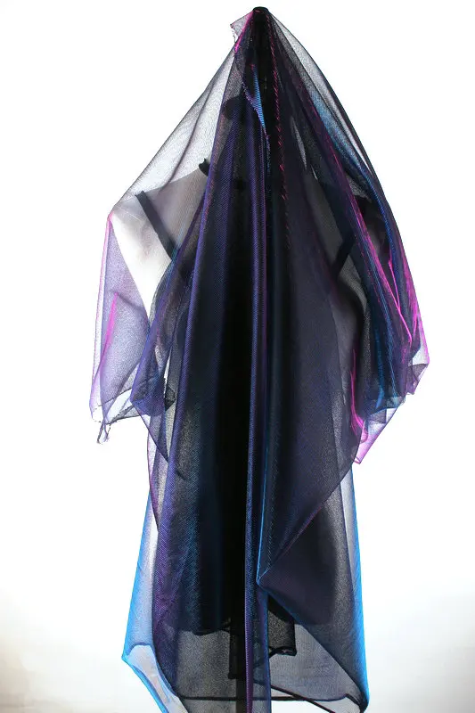 Вечернее платье ткань металлик мигающая сетка ткань Rridescence волшебный цвет ткани свадебное платье косплей материал