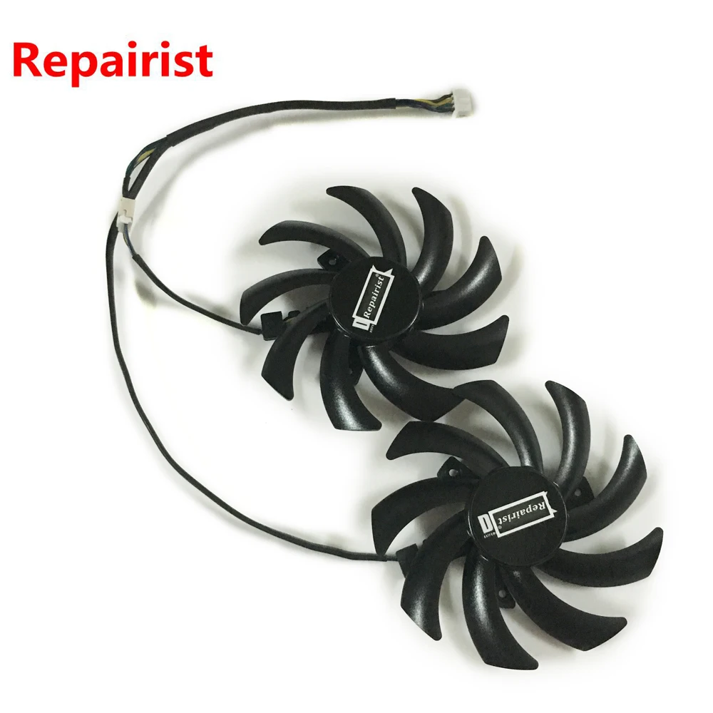 2x R7 370 GPU радиатор Графика карты вентилятор для его IceQ Видеокарта охлаждения