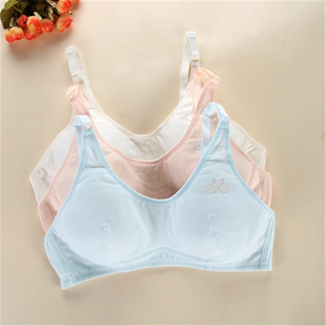 2018 New Cotton Girls Bra Solid Color Young Girls Underwear For Teenagers  Girl student Children Bras Confortable Training Bra - AliExpress