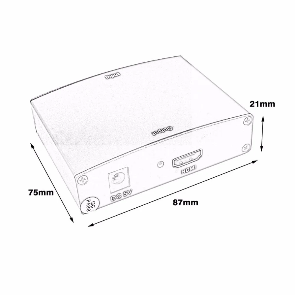 Onleny 1080p компонент в HDMI конвертер RGB YPbPr AV видео аудио HDCP YPbPr/RGB + R/L конвертер|Кабели