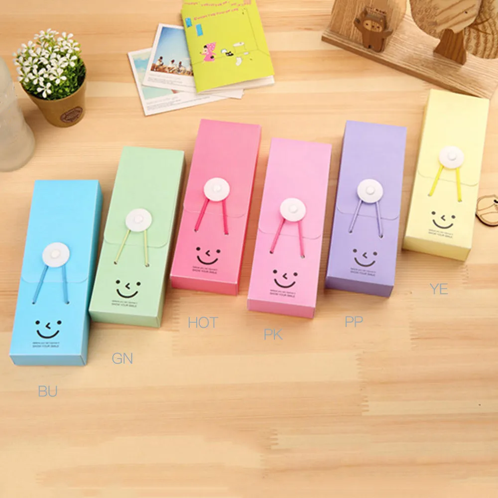 Student Kids Cute Candy Color Plastic Simple Pen Pencil Case | Канцтовары для офиса и дома