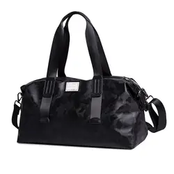 Модные черные для мужчин путешествия вещевой сумки водонепроницаемые нейлоновые сумки повседневное сумка бизнес человек Мужская