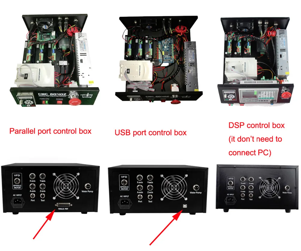 CNC 6090 2.2KW 4 оси ЧПУ гравировальный станок с ЧПУ LPT USB DSP Порты и разъёмы водяного охлаждения резьба машины ШВП резки