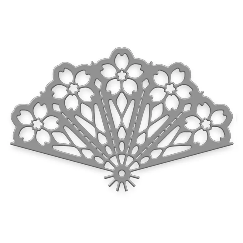 

GJCrafts Cherry Blossom Fan Metal Cutting Dies New 2019 for Craft Dies Scrapbooking Album Embossing Die Cut Decor Card Making