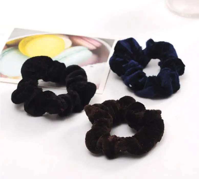2pcs 3colors Velvet Scrunchie Women Girls Elastic Hair Rubber Bands Accessories Gum For Women Tie Hair Ring Rope Ponytail Holder