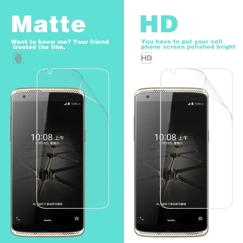 HD прозрачный глянцевый пленка для ZTE Axon Lux Max Mini матовая анти-отпечатков пальцев