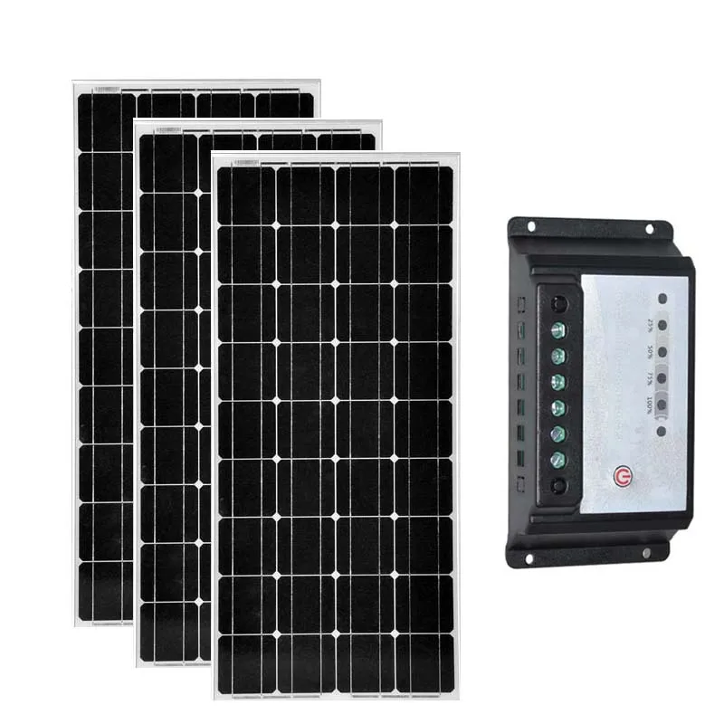Zonnepaneel 12 v 100 w 3 PCs Zonnepaneel Set 300w  Solar Charge Controller 12v/24v 20A Battery Charger Caravan Verlichting 
