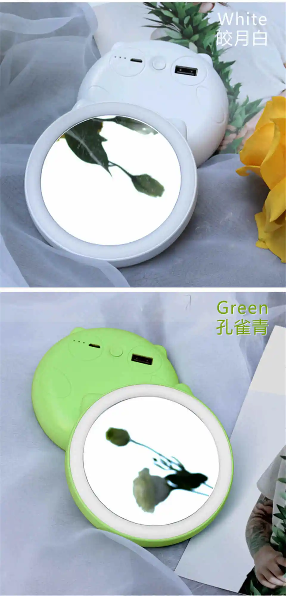 photograph light with Mirror power bank2