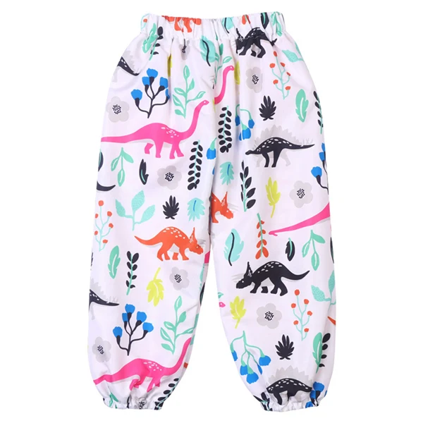 Детский плащ с динозавром; сезон весна-осень; пальто для девочек; комплекты детской водонепроницаемой одежды; Спортивное пончо для мальчиков; дождевик+ брюки от дождя - Цвет: Pants white