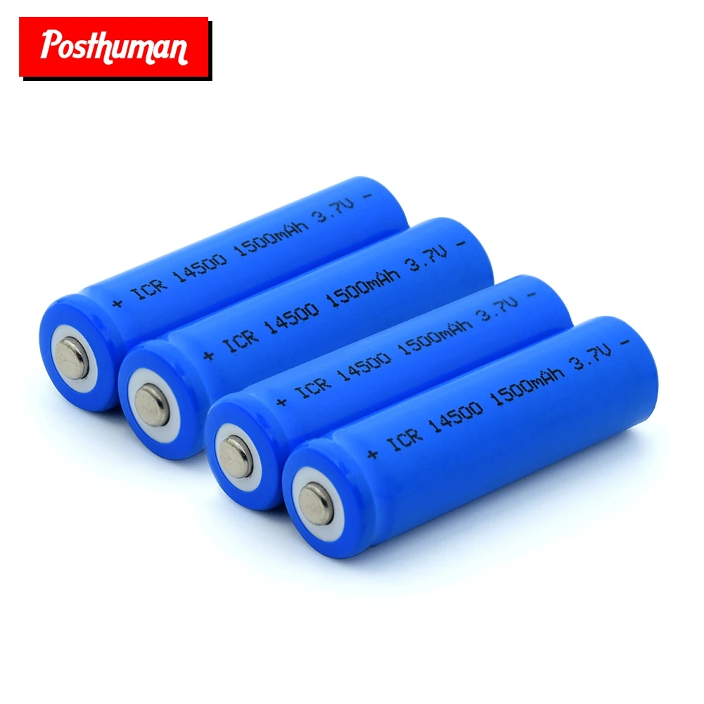 

1/2/4/6/8/10Pcs ICR 14500 Li-ion Rechargeable Batteries 3.7V 1500mAh Lithium Battery Replacement For Torch Power Bank Flashlight