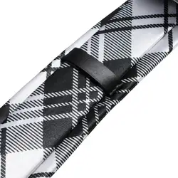 Mytl человек-шелк тонкий галстук для свадьбы вечернее галстук клетчатый галстук Черный и белый цвета