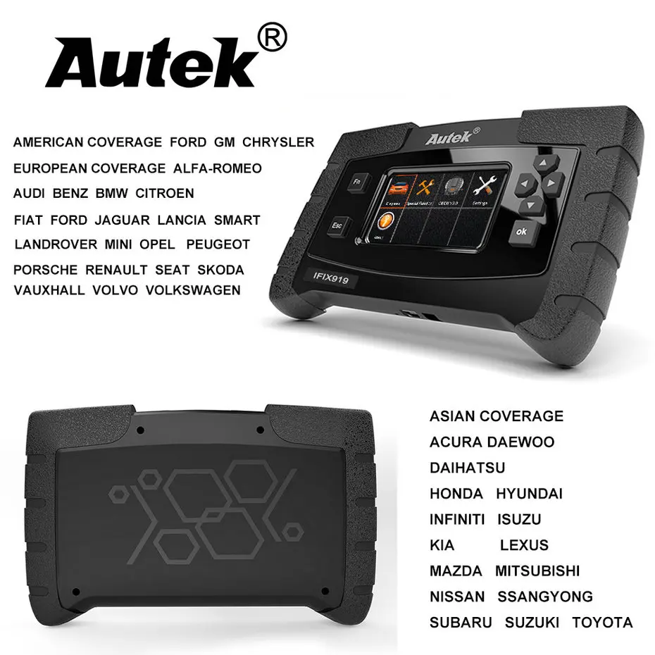 Autek IFIX919 OBD2 автомобильный сканер SRS SAS полная система автомобильный диагностический инструмент ABS кровотечение EPB сброс масла автоматический диагностический сканер