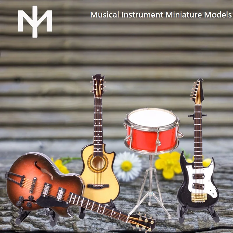 IM 3D музыкальный инструмент миниатюрный дисплей Модель гитары и барабаны отличный подарок