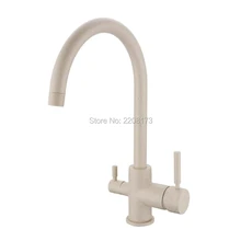 Высокое качество осмоса без свинца 3-ходовой водяной фильтр кран коммерческих хромированной латуни Фильтр Краны, элегантный Гранит& Серебристый Хром