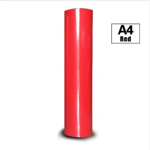 1 Лист 1" x 40"/30 см x 100 см ПВХ теплопередача виниловая Футболка железа на HTV/25x50 см Тигровая Кожа PU винил - Цвет: red