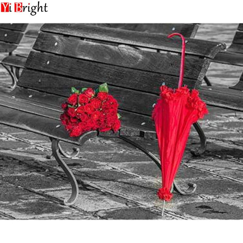 

Full Square/Round Drill 5D DIY Diamond Painting "red umbrella" Embroidery Cross Stitch Mosaic Home Decor Gift XY1