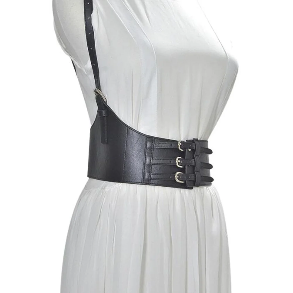 Поясной ремень для женщин винтажный на одно плечо из искусственной кожи