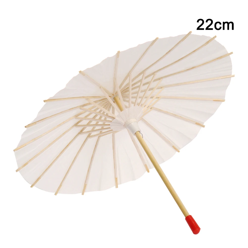 Белый китайский стиль масляной бумаги зонтик китайский традиционный Танец Реквизит Зонты ручной работы украшения Прямая поставка - Цвет: 22cm