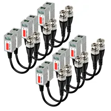 Trançado passiva Vídeo Balun Transceiver BNC Macho para RJ45 UTP CAT5 para CCTV AHD DVR Sistema de Câmera de Segurança (6 Pares de 12 pcs)