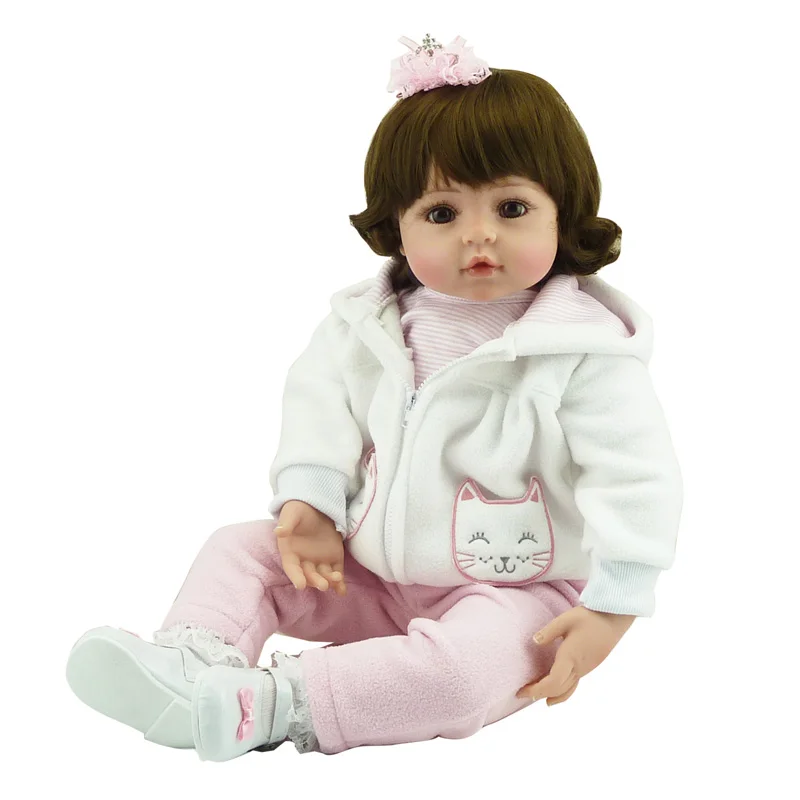 

New 22" Vinyl Adora Lifelike Toddler Baby Bonecas Girl Doll House Doll Menina Lovely Silicone Christmas Toys For Children
