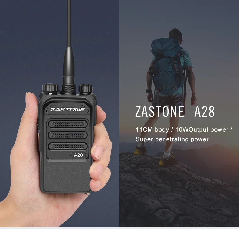 Zastone A28 10 Вт Профессиональная дальняя рация 10 км UHF 400-480 МГц двухстороннее Радиочастотное HF трансивер полицейское оборудование