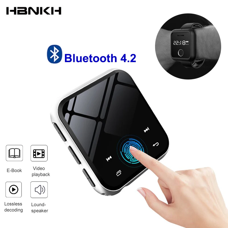 Mp3 плеер HBNKH компактный с поддержкой Bluetooth 4 2 и сенсорным экраном 1 8 дюйма|MP3-плееры|