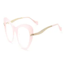 MONGOTEN женские новые модные кошачий глаз дизайн полный обод ацетат близорукость очки розовые черные прозрачные линзы оптические очки оправа