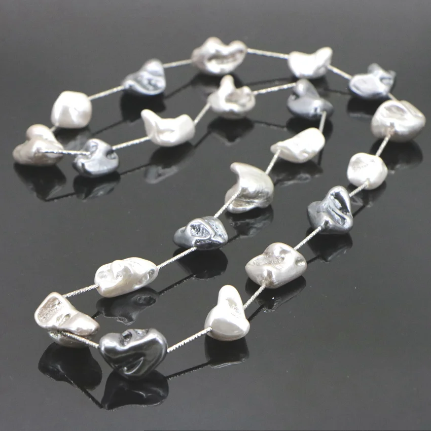 Irregular shell pearl necklace (12)