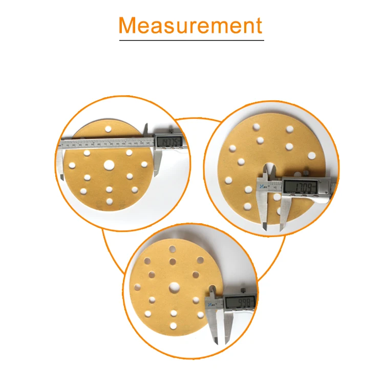10 шт. Флокированная желтая наждачная бумага 6 дюймов 15 отверстий самоклеющиеся для полировальные абразивные инструменты электрическая шлифовальная машина аксессуары