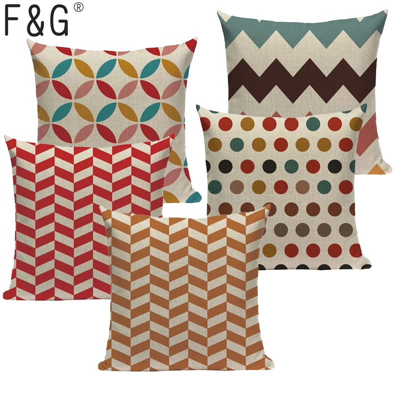 

Colorful Nordic Geometry Pillow Case Cover Camping Bedding Cushion Cover Farmhouse Home Decor Throw Pillow Cover Lumbar Support