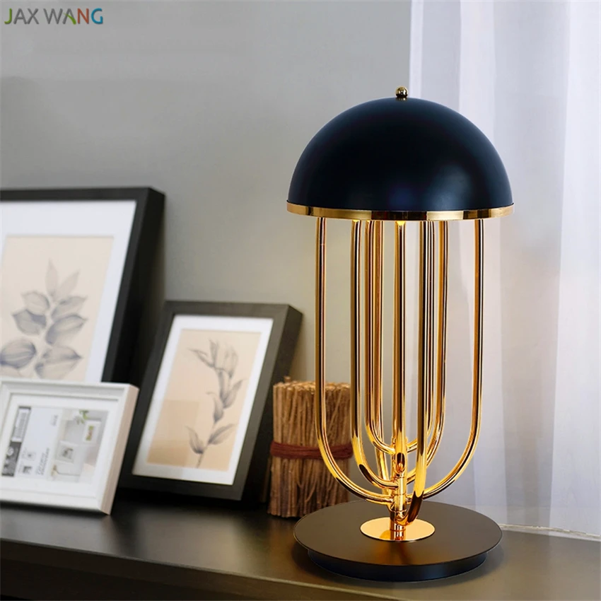 Нордическая креативная декоративная настольная лампа железная стерео лампа для гостиной, спальни ресторанная настольная лампа пост современные декоративные грибы лампа