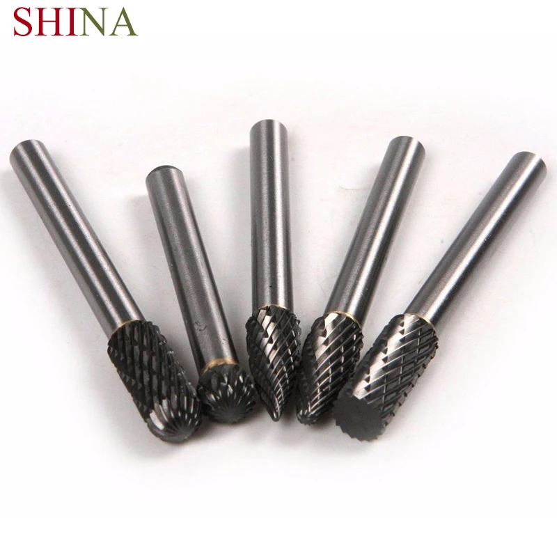 5pcs Tungsten Carbide Milling Cutter Burr bit 1/4 5pcs Tungsten Carbide Milling Cutter Burr bit 1/4