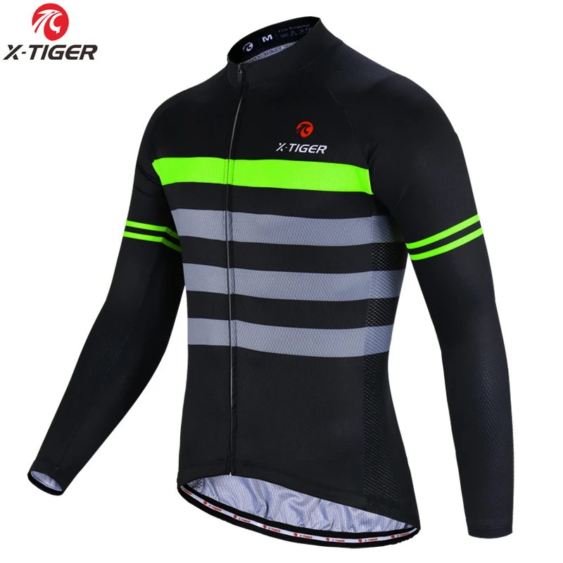 Зимняя флисовая Джерси для велоспорта X-Tiger, одежда для велоспорта с длинным рукавом для горного велосипеда, одежда для велоспорта Invierno Maillot Ropa Ciclismo - Цвет: Winter Bike Jerseys