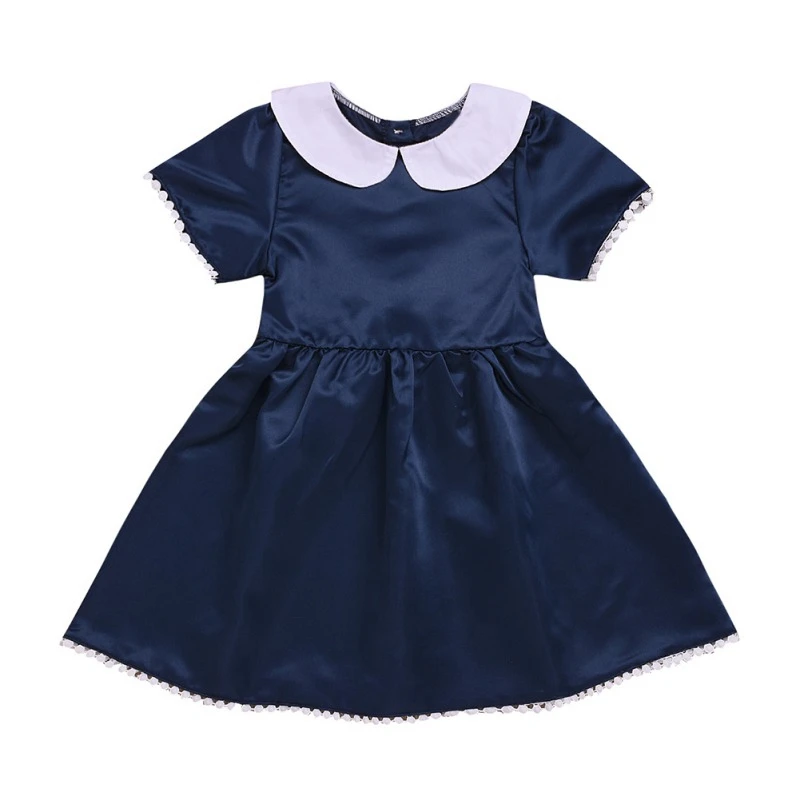 

Summer Casual Cute Baby Girls Short Sleeve Princess Dress with Bowknot Kids Toddler Pageant Party Princess Sundress