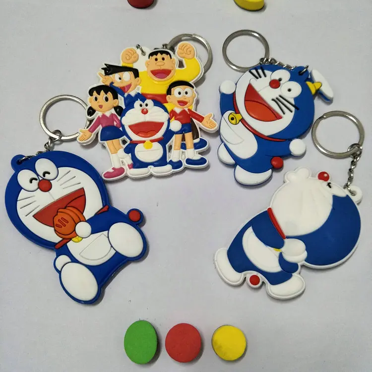 1 шт. 6 см Kawaii Doraemon аниме-брелок для ключей ПВХ фигурка брелок милые игрушки