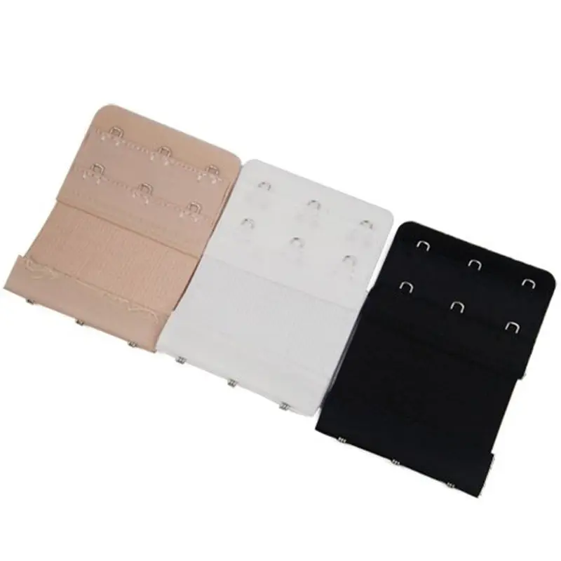 

Useful Bra black white Extenders Strap Extension 3 Hooks 3 Rows Ladies woman Adjustable Belt Buckle button accessories